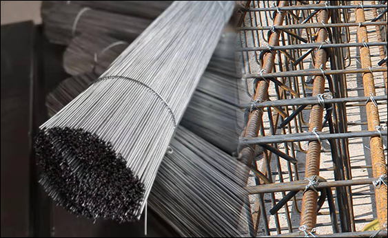 Straightening cut galvanised wire ties 1.25mm diameter 125 mm length