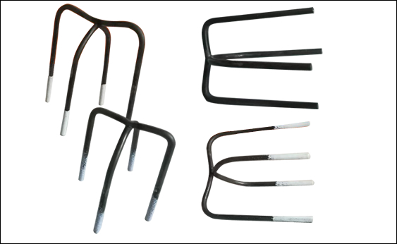 Bar Chairs with epoxy coated legs supporting multi-layer reinforcing steel bars